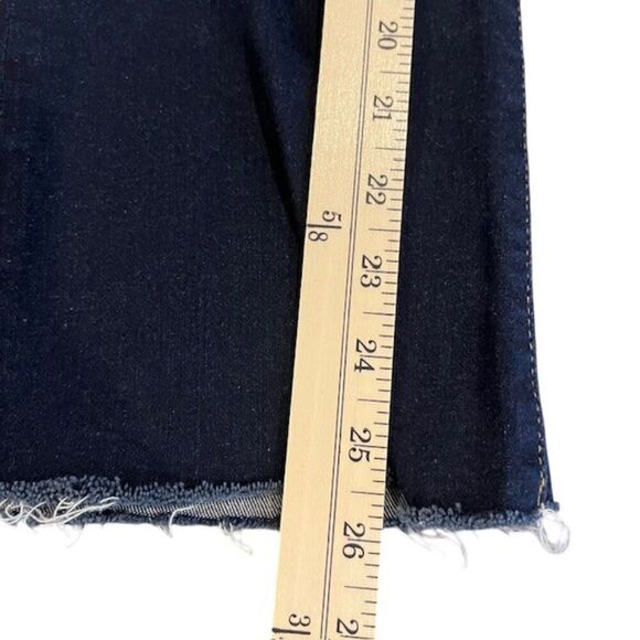 FRAME Le Crop Mini Boot Jeans Dark Whisker Wash Raw Hem Size 25 - Picture 13 of 14
